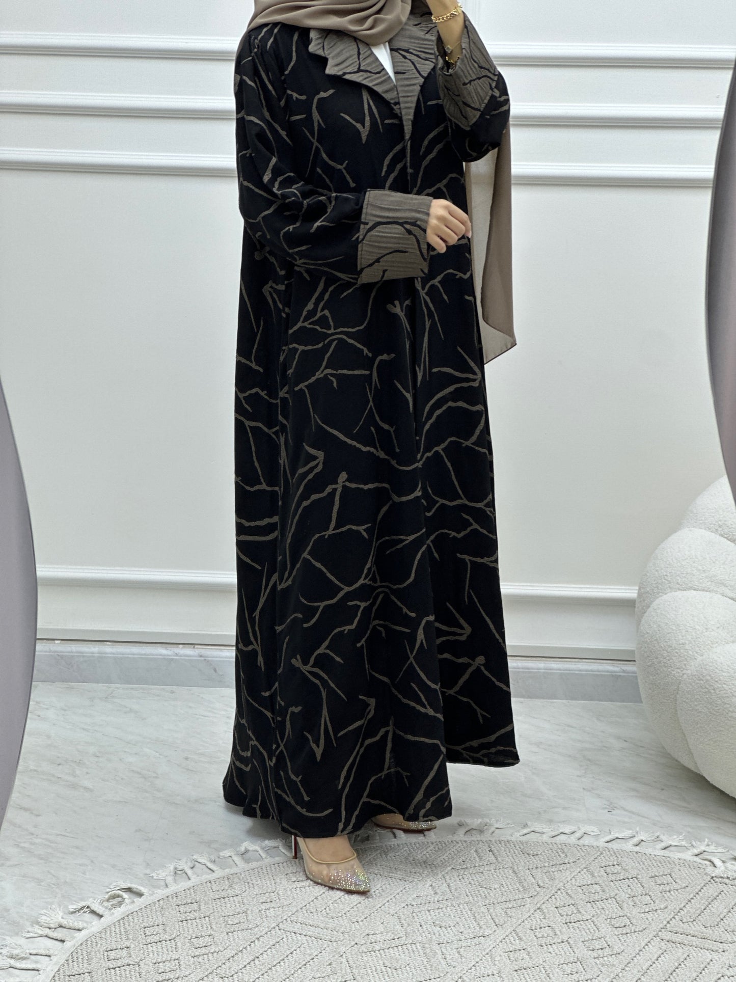 C Coat Budget Beige Abaya