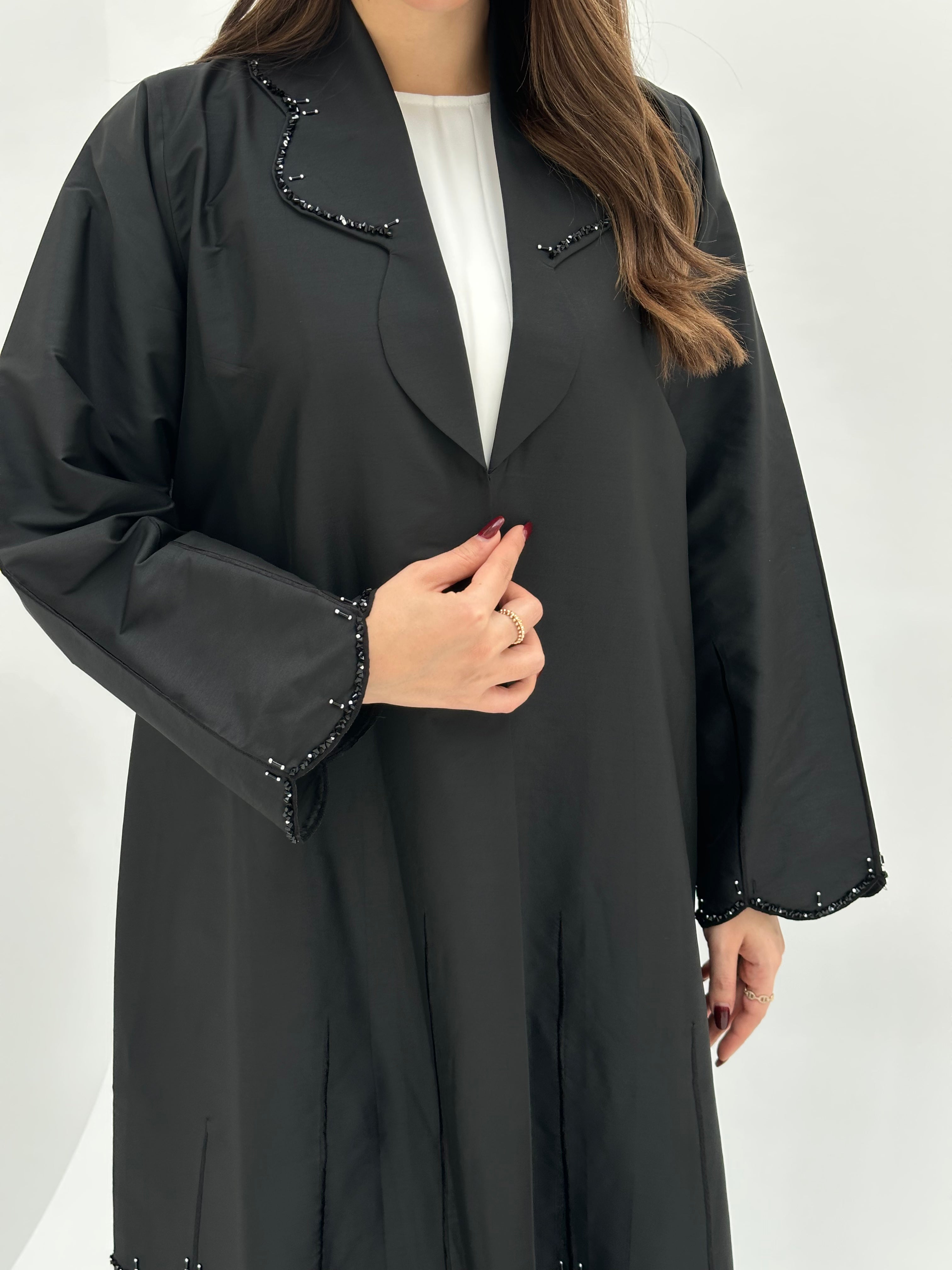 C 1728 Black Coat Abaya