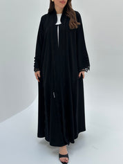 C 1729 Black Lace Abaya