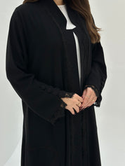 C 1729 Black Lace Abaya