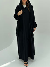 C 1732 Black Rose Abaya