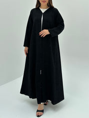 C 1733 Black Floral Abaya