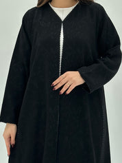 C 1733 Black Floral Abaya