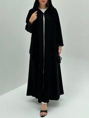 C 1733 Black Floral Abaya