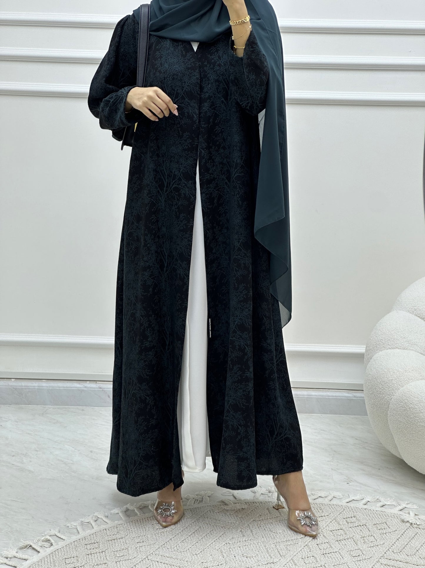 C Blossom Bisht Budget Teal Abaya