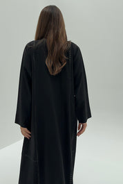 C 1735 Black Crystals Abaya