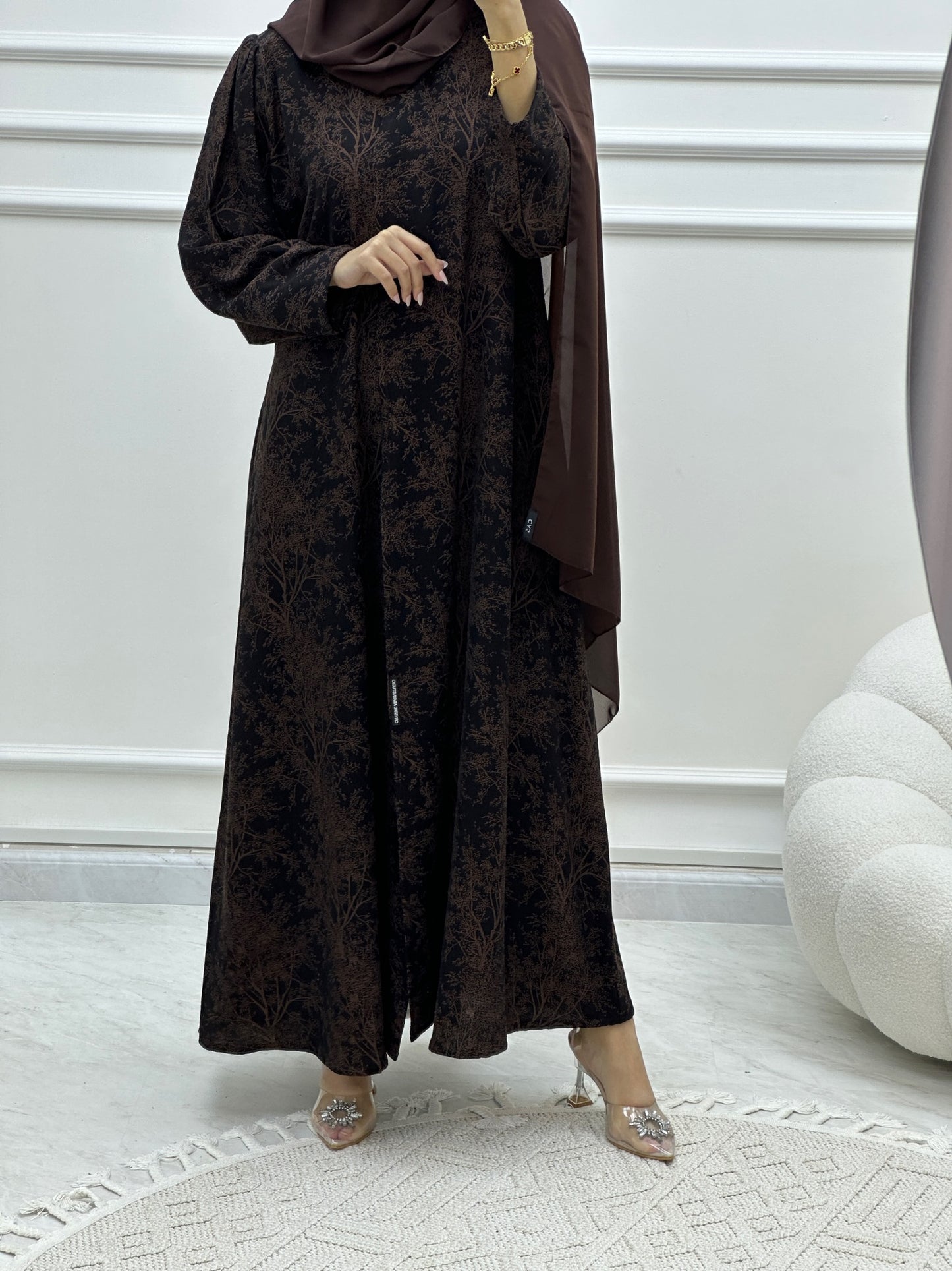 C Blossom Bisht Budget Brown Abaya