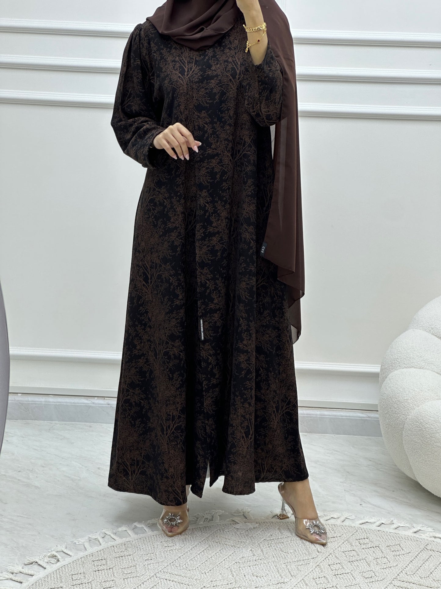 C Blossom Bisht Budget Brown Abaya