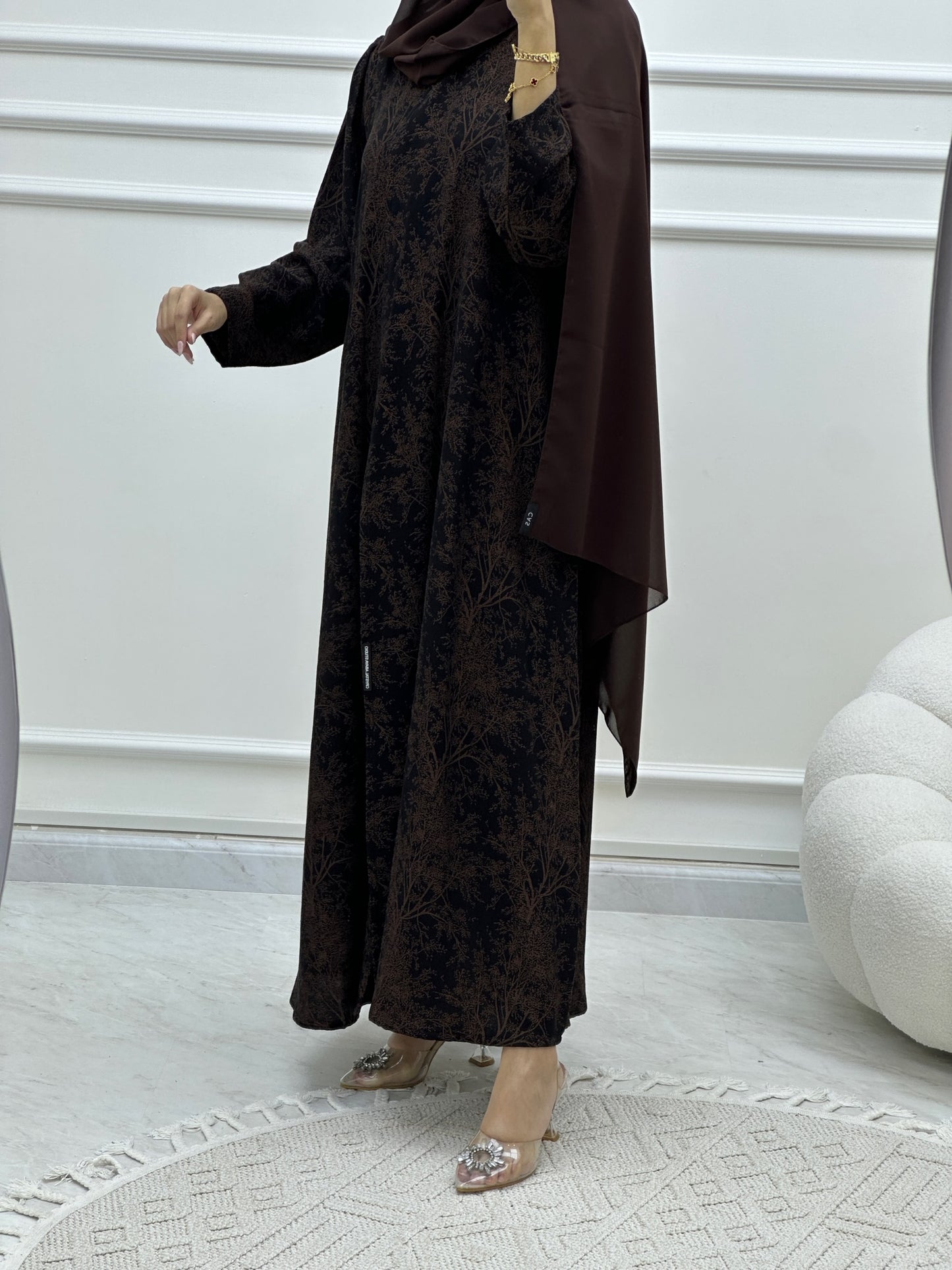 C Blossom Bisht Budget Brown Abaya