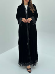 C 1738 Black Lace Abaya