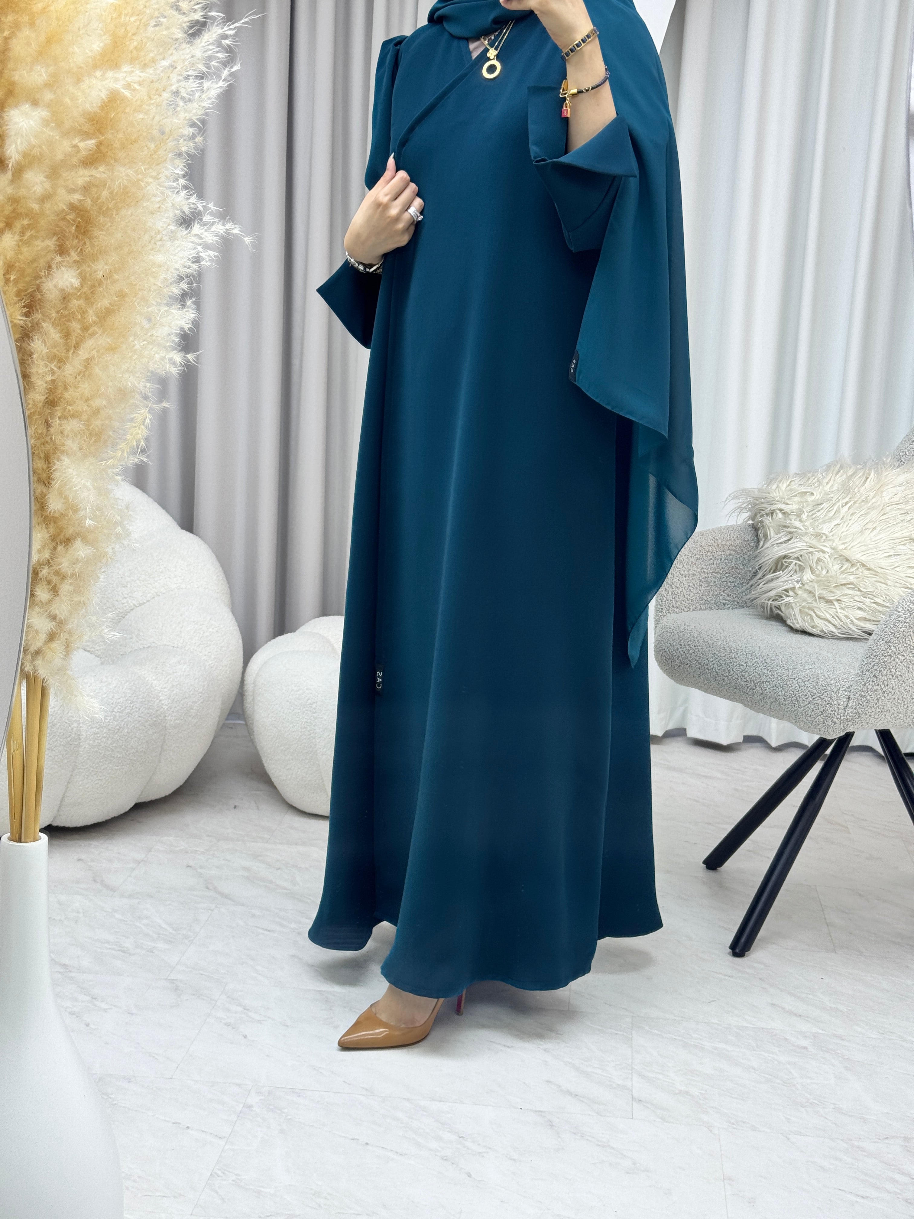 C 1281-05 Denim Blue Abaya