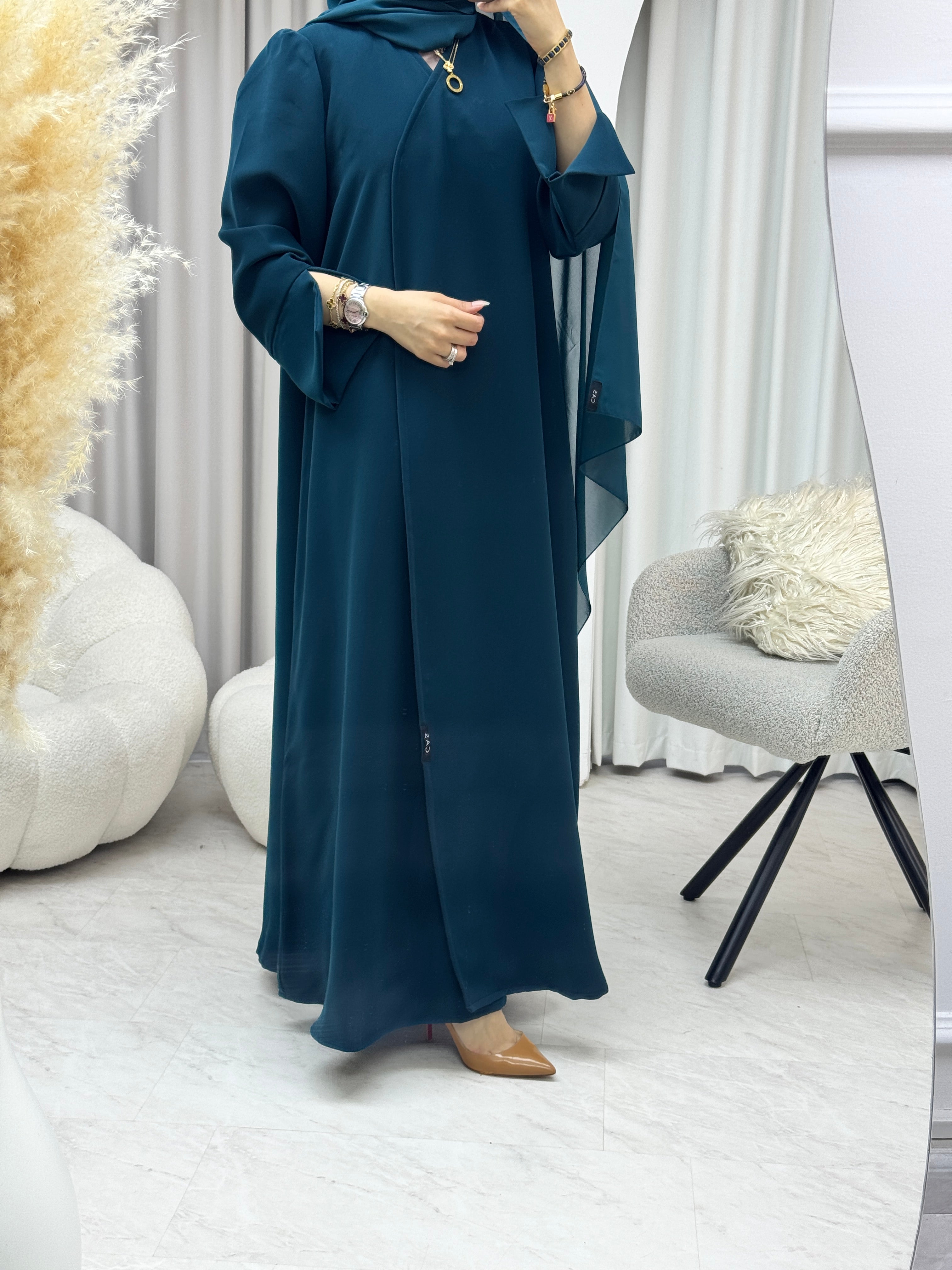 C 1281-05 Denim Blue Abaya