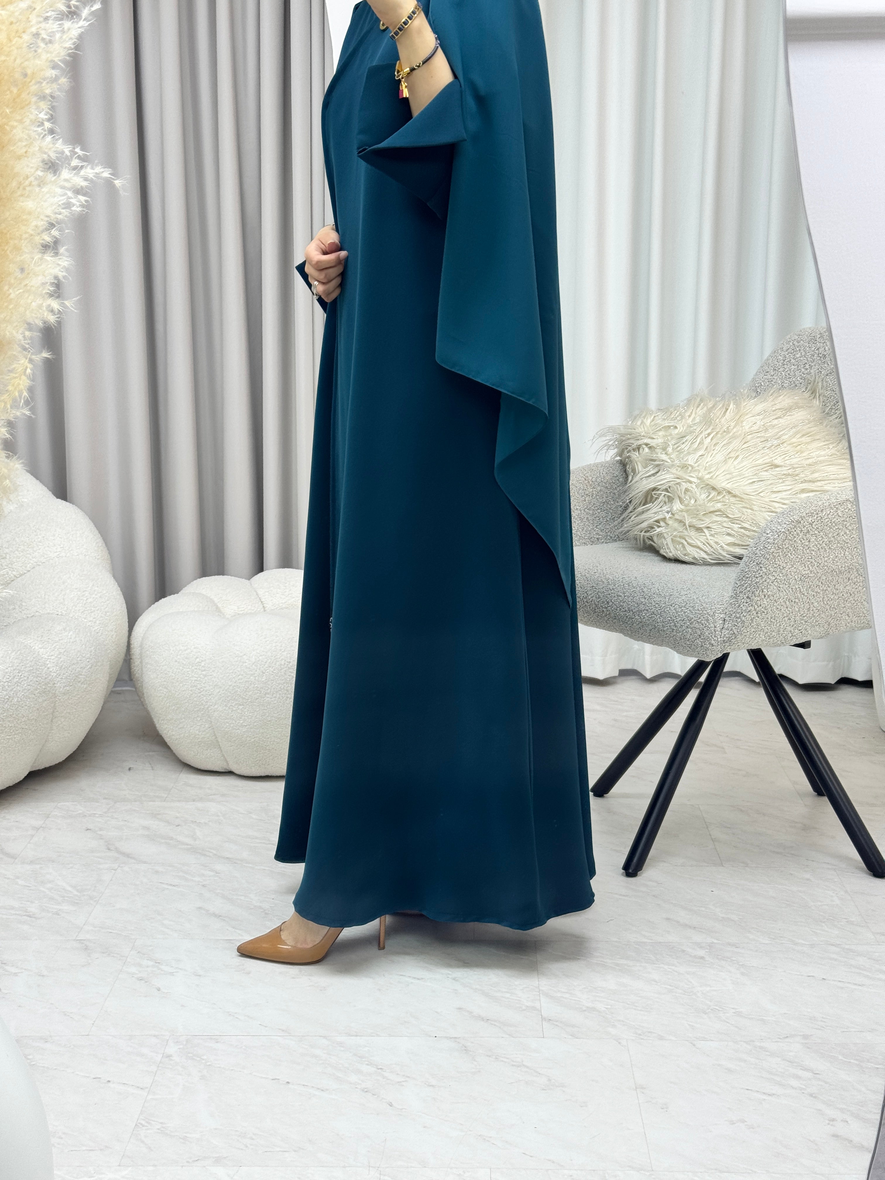 C 1281-05 Denim Blue Abaya