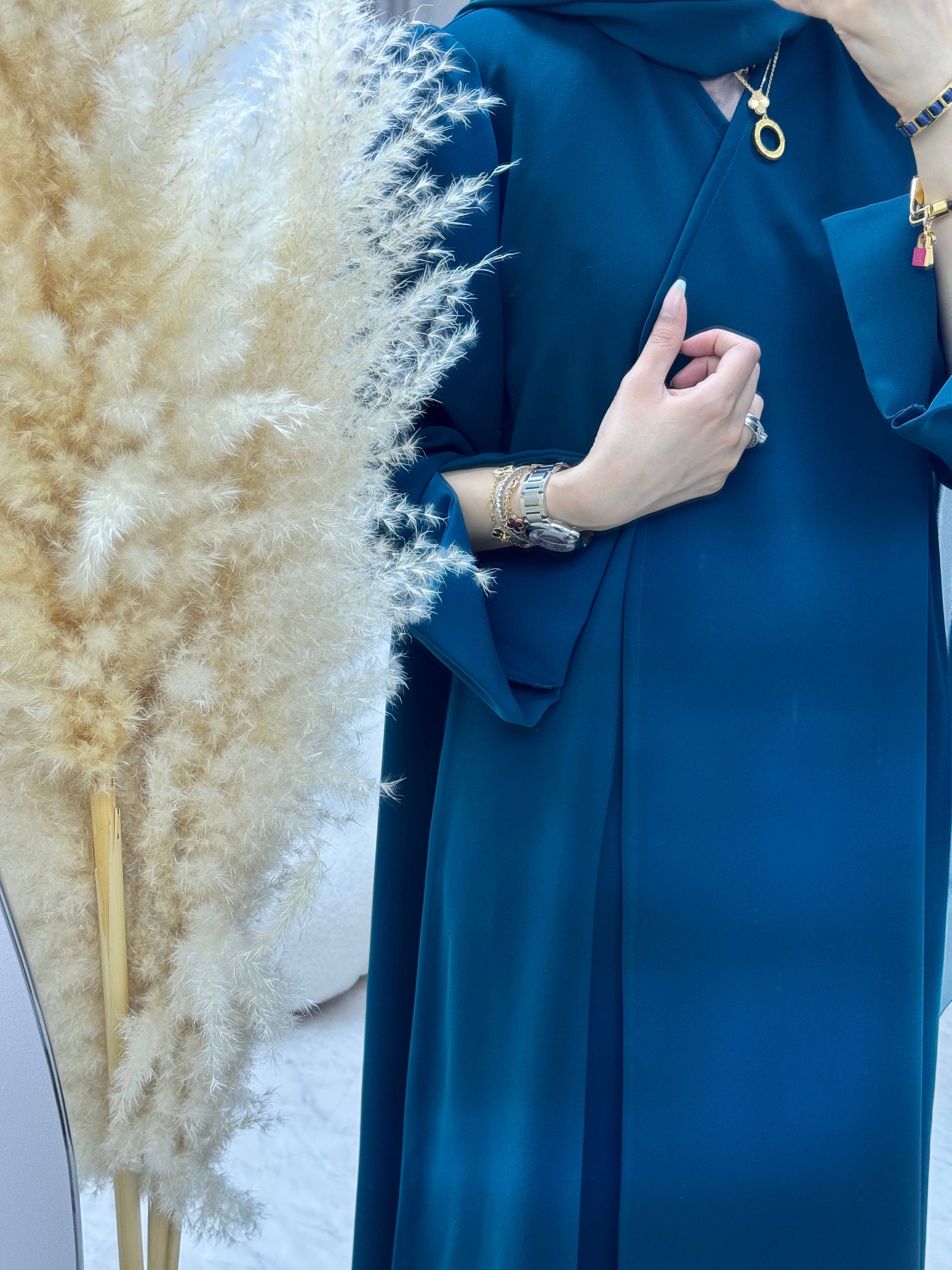 C 1281-05 Denim Blue Abaya