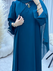 C 1281-05 Denim Blue Abaya