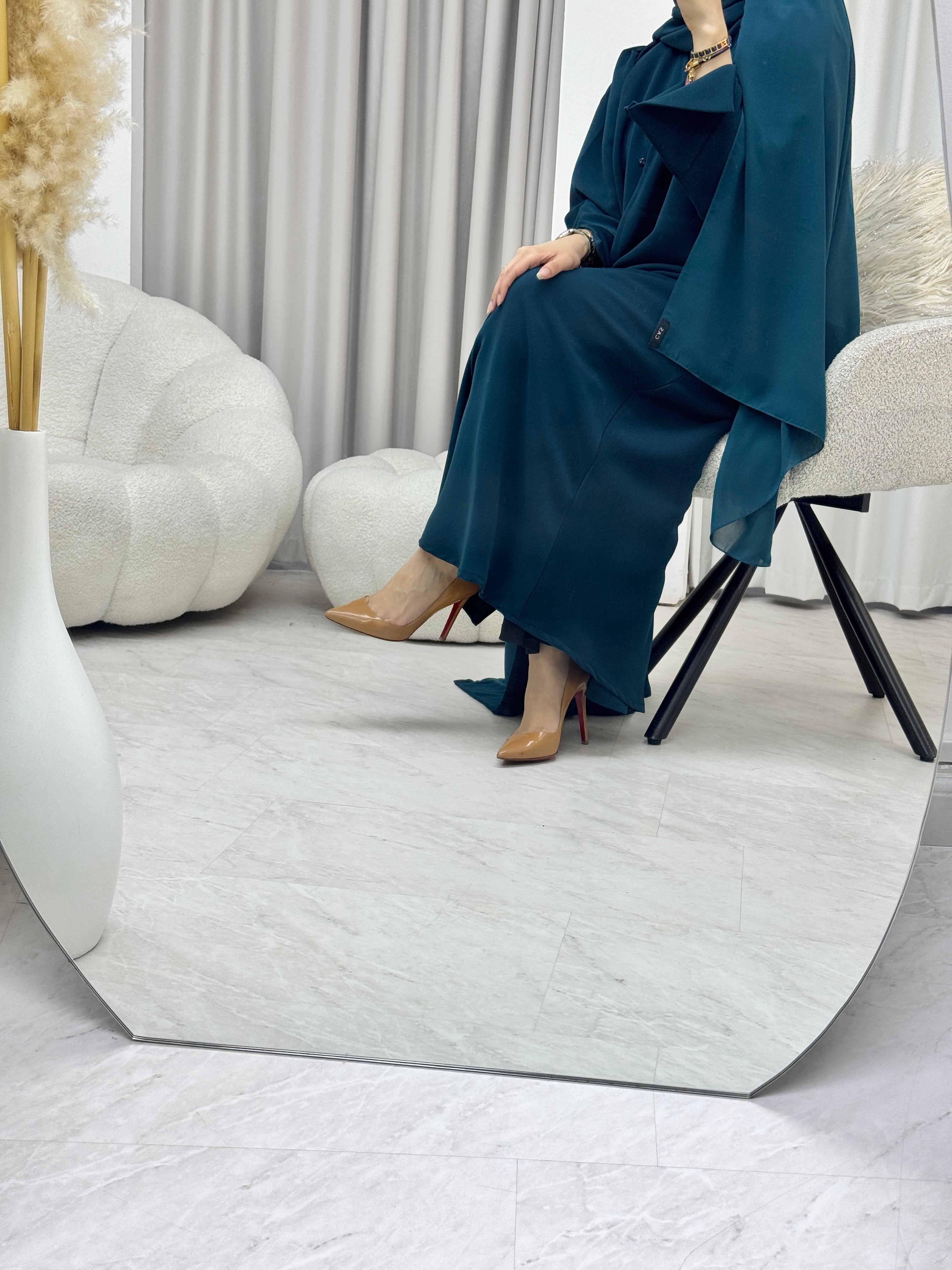 C 1281-05 Denim Blue Abaya