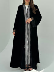 C 1741 Black Lace Abaya