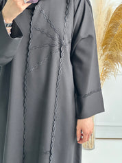 C RTW Black Work Abaya Set 159