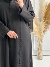 C RTW Black Work Abaya Set 159