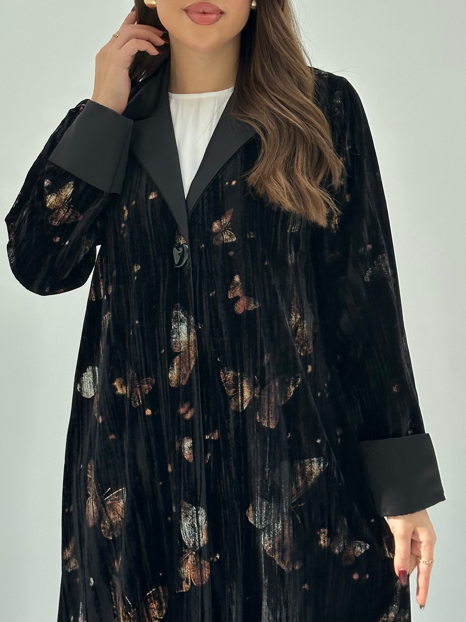 C 1744 Black Butterfly Abaya