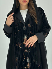 C 1744 Black Butterfly Abaya