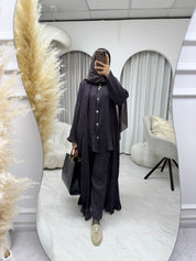 C 1285-05 Dark Purple Travel Set Abaya
