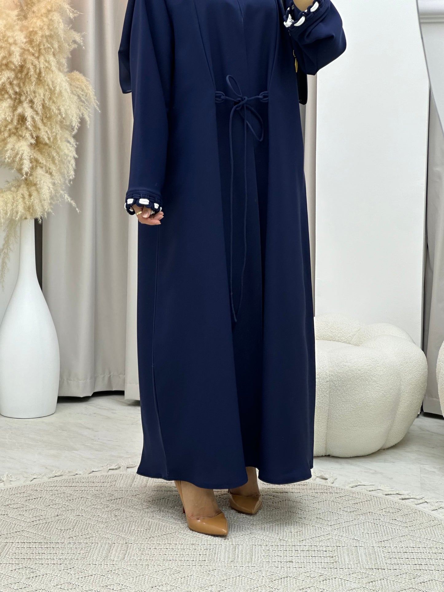 C 0136 Blue Tie Knot Abaya