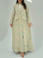 C 1749 Beige Tweed Abaya