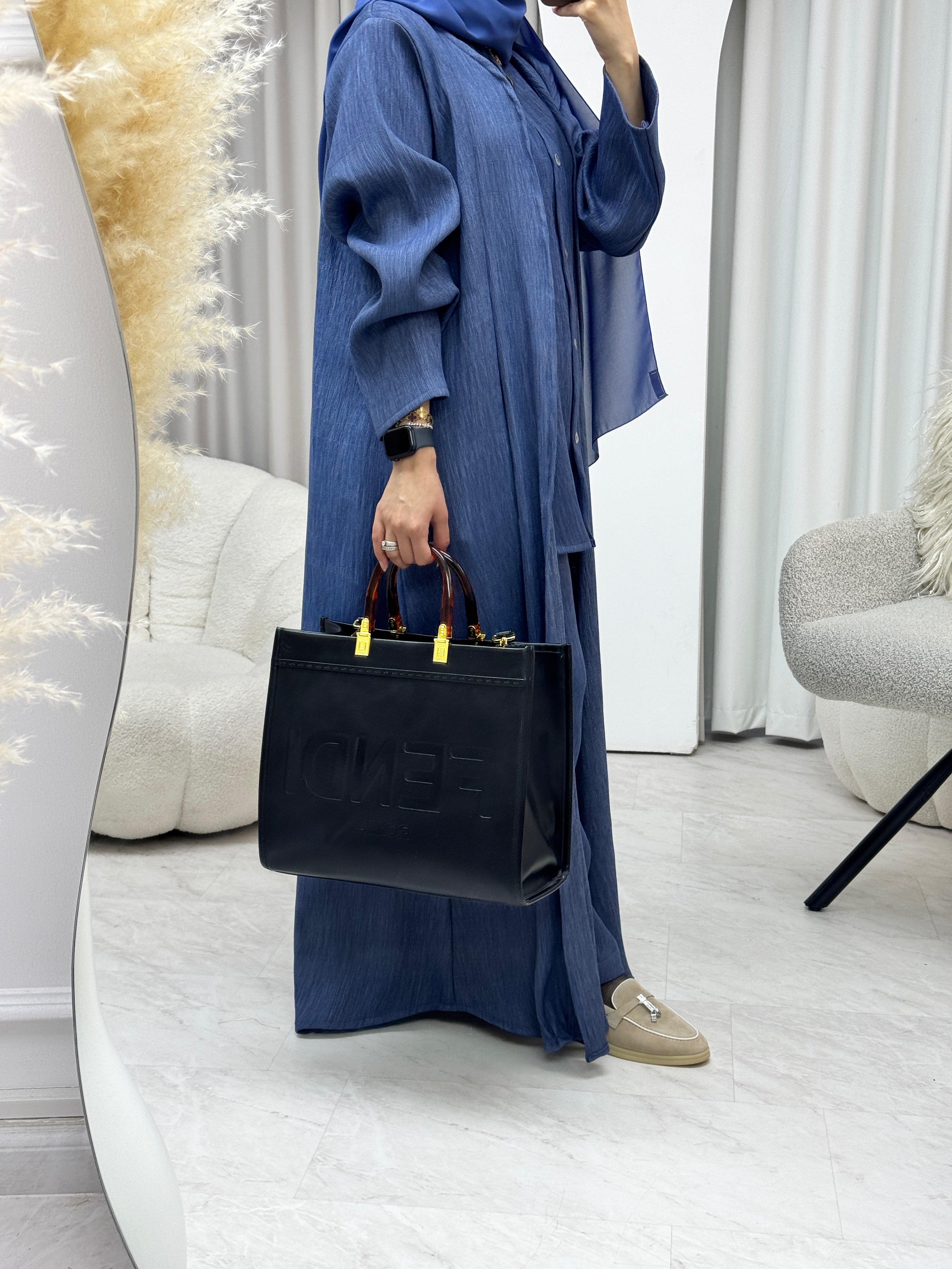 C 1285-04 Cobalt Blue Travel Set Abaya
