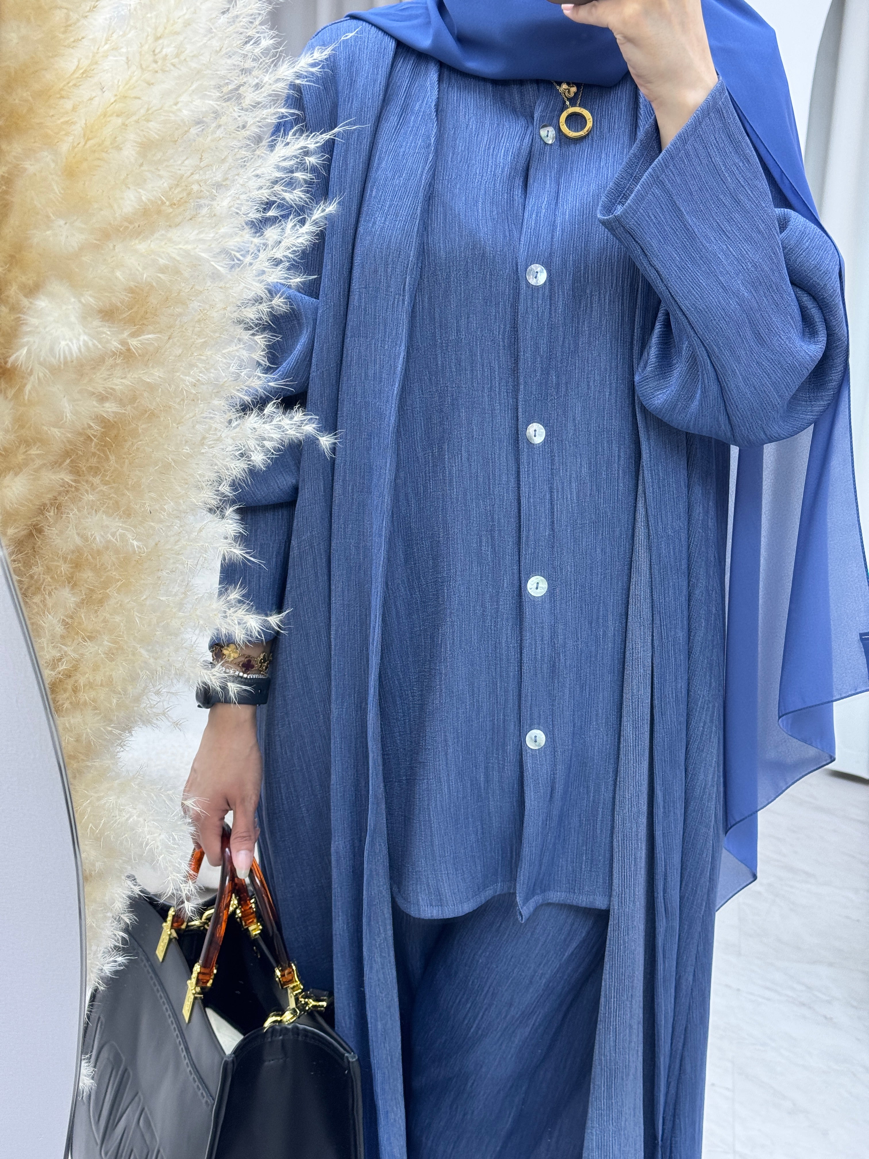 C 1285-04 Cobalt Blue Travel Set Abaya