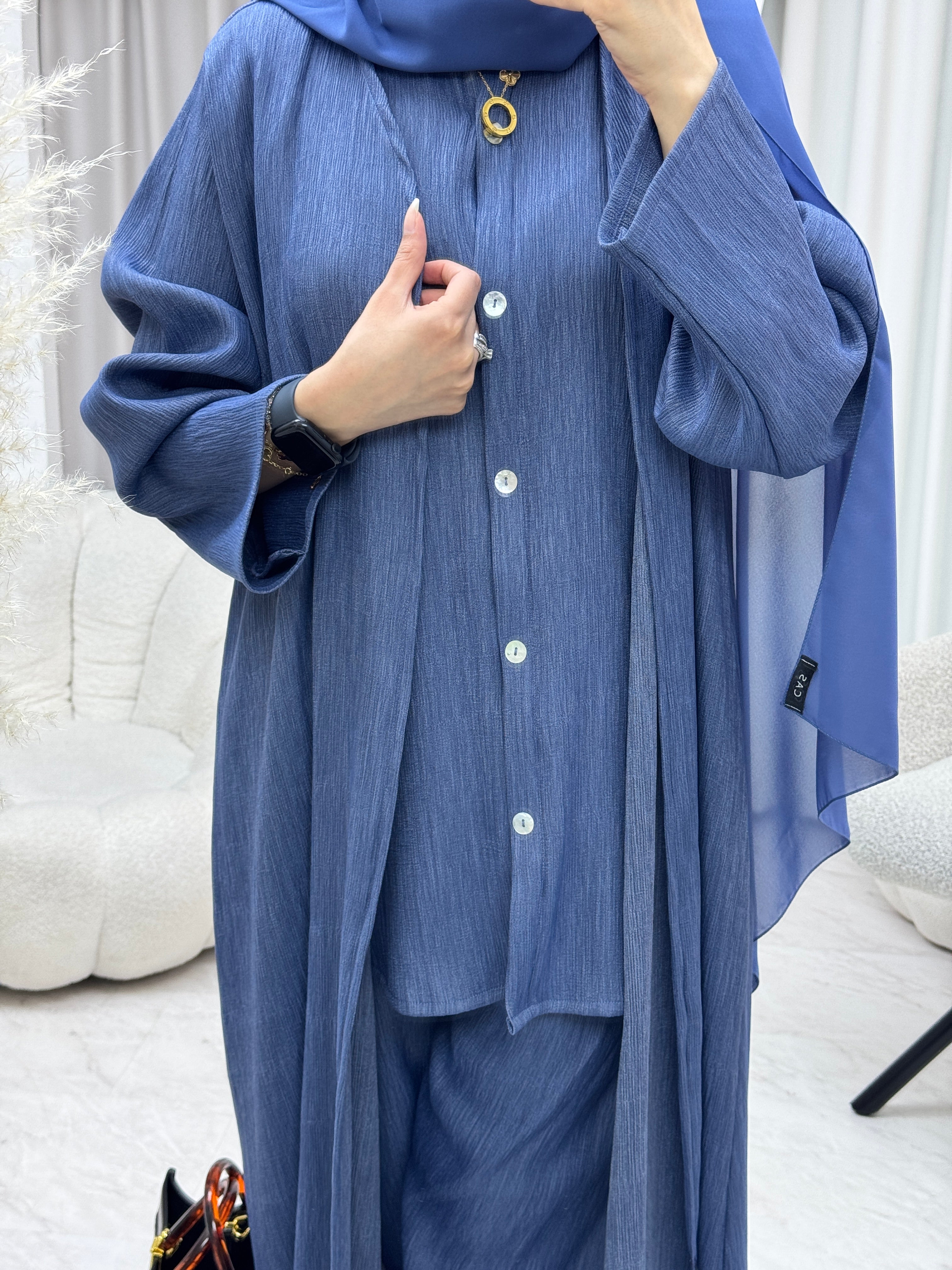 C 1285-04 Cobalt Blue Travel Set Abaya