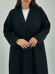 C 1752 Black Tweed Abaya
