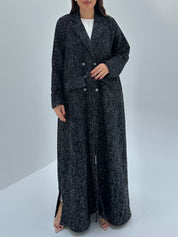 C 1753 Black Tweed Abaya