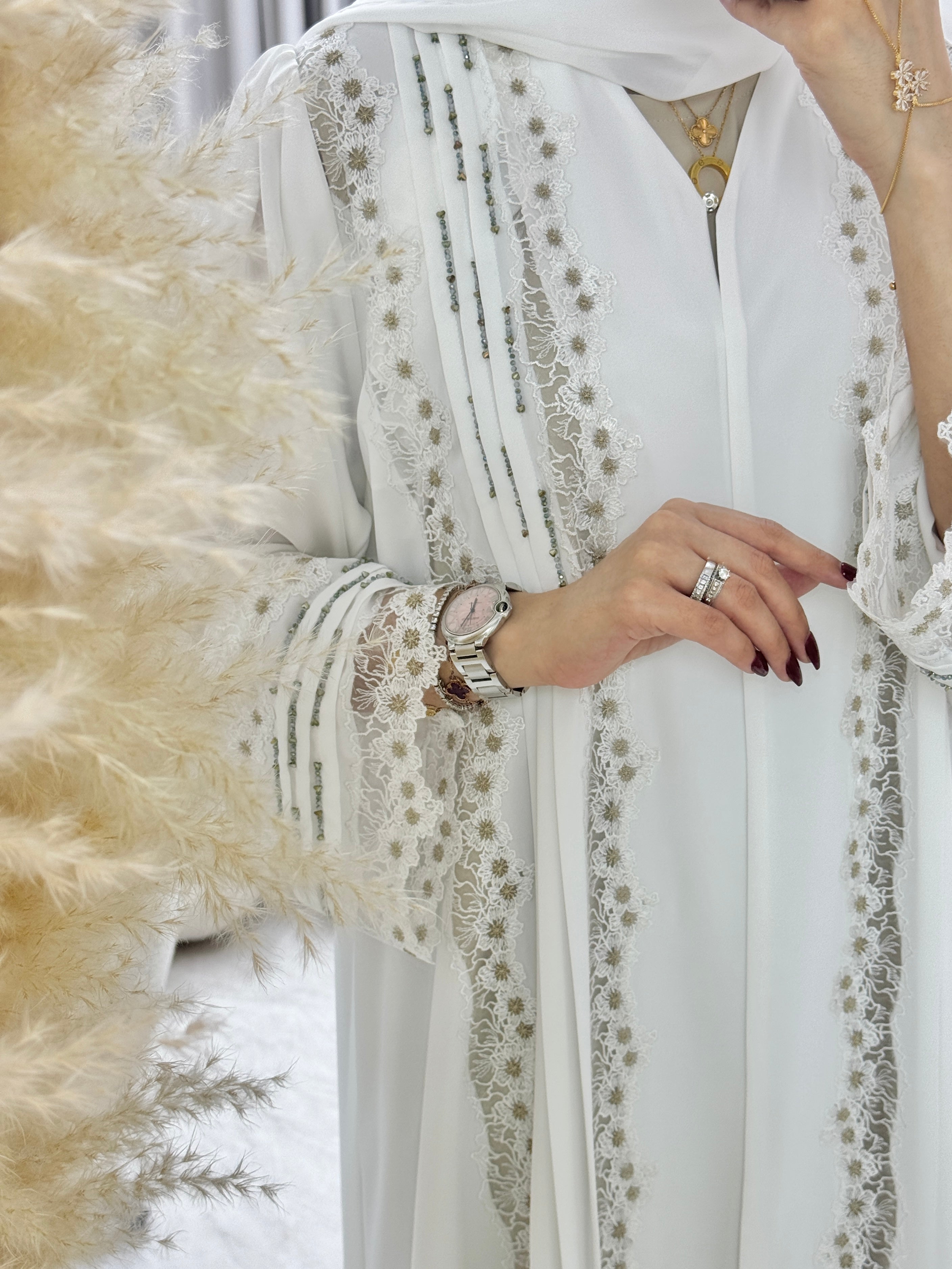 C 1288 Pearl Botanic Abaya