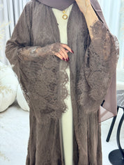 عباية مطرزة بزهرة الوستارية C 1284-03
