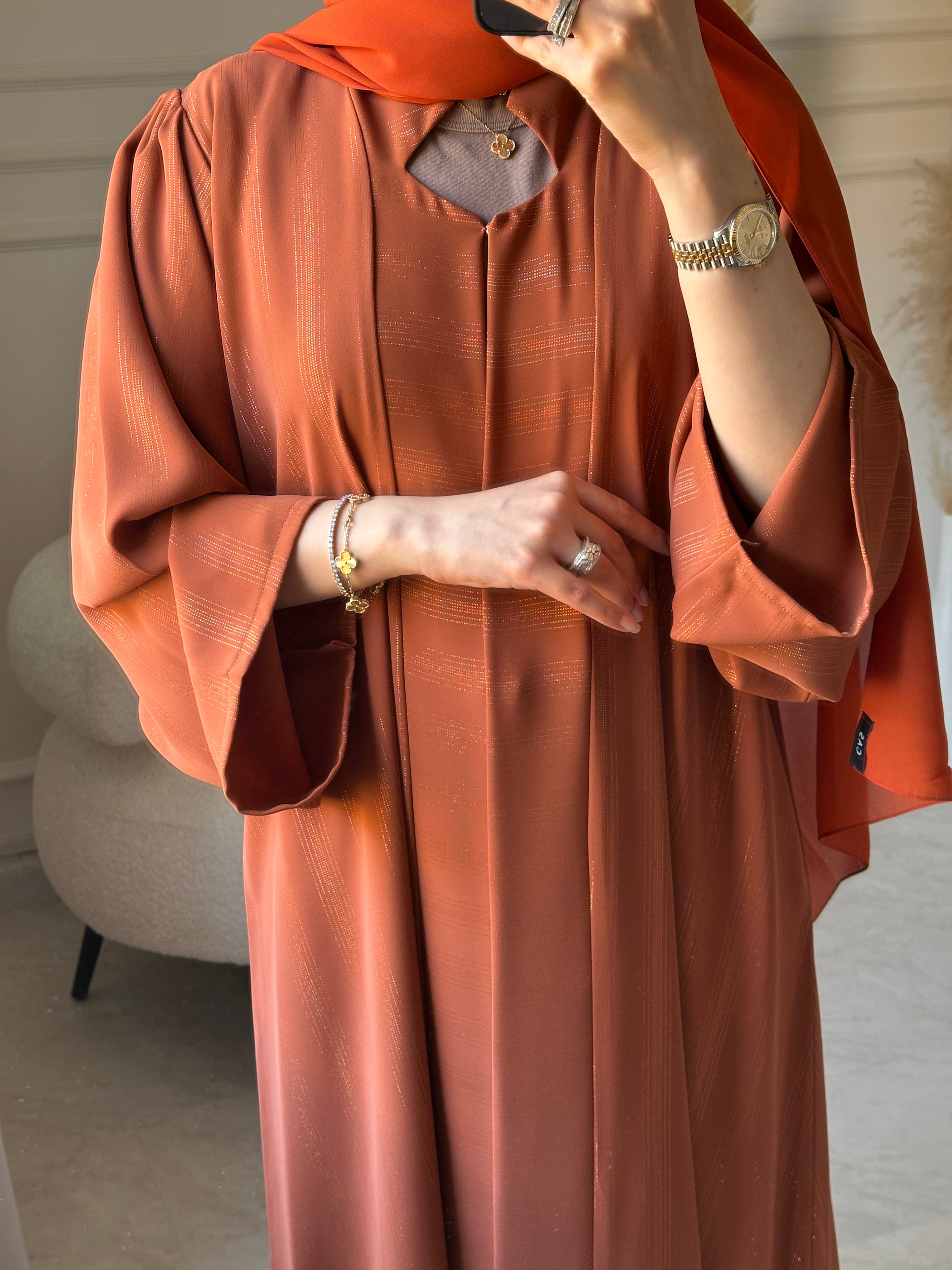 C 1517 Rust Bronze Abaya