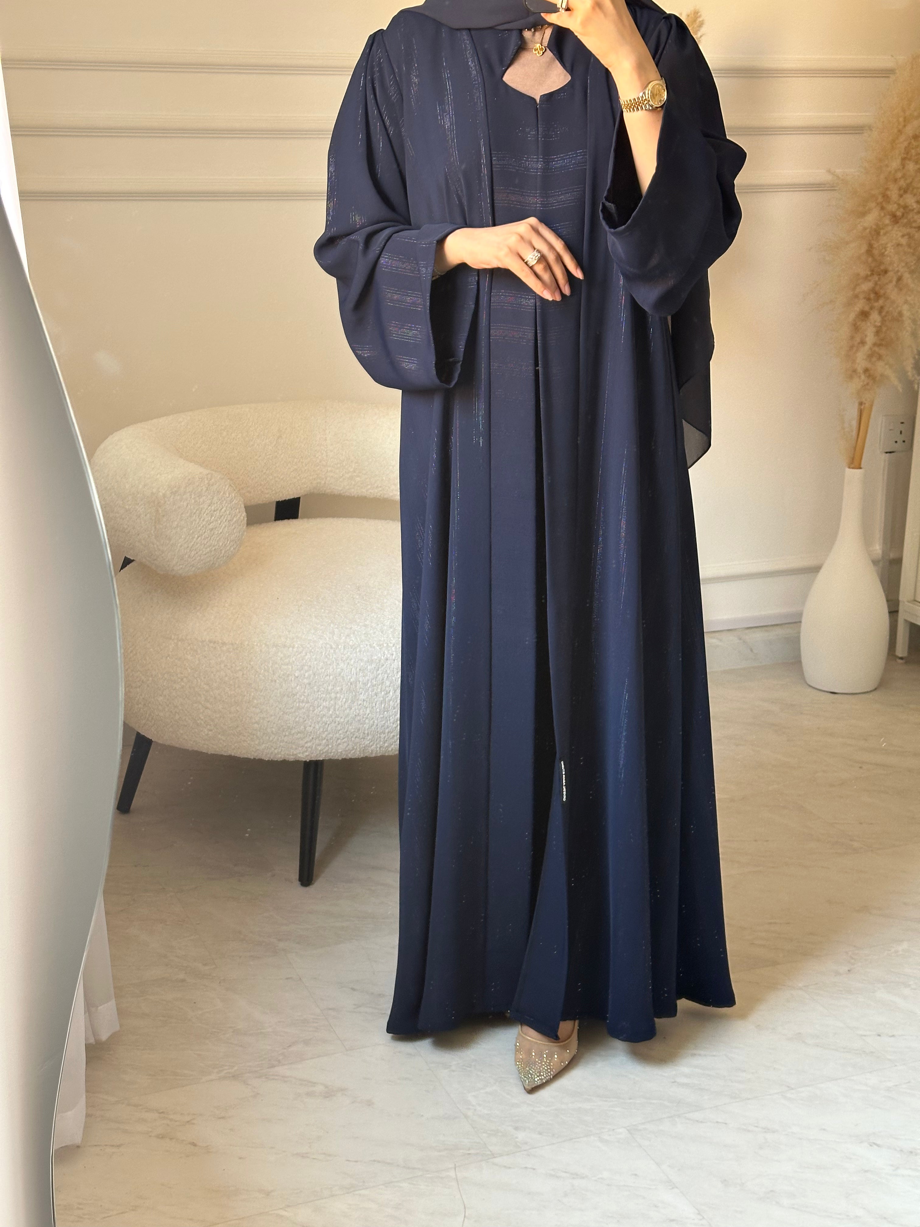 C 1516 Navy Blue Abaya