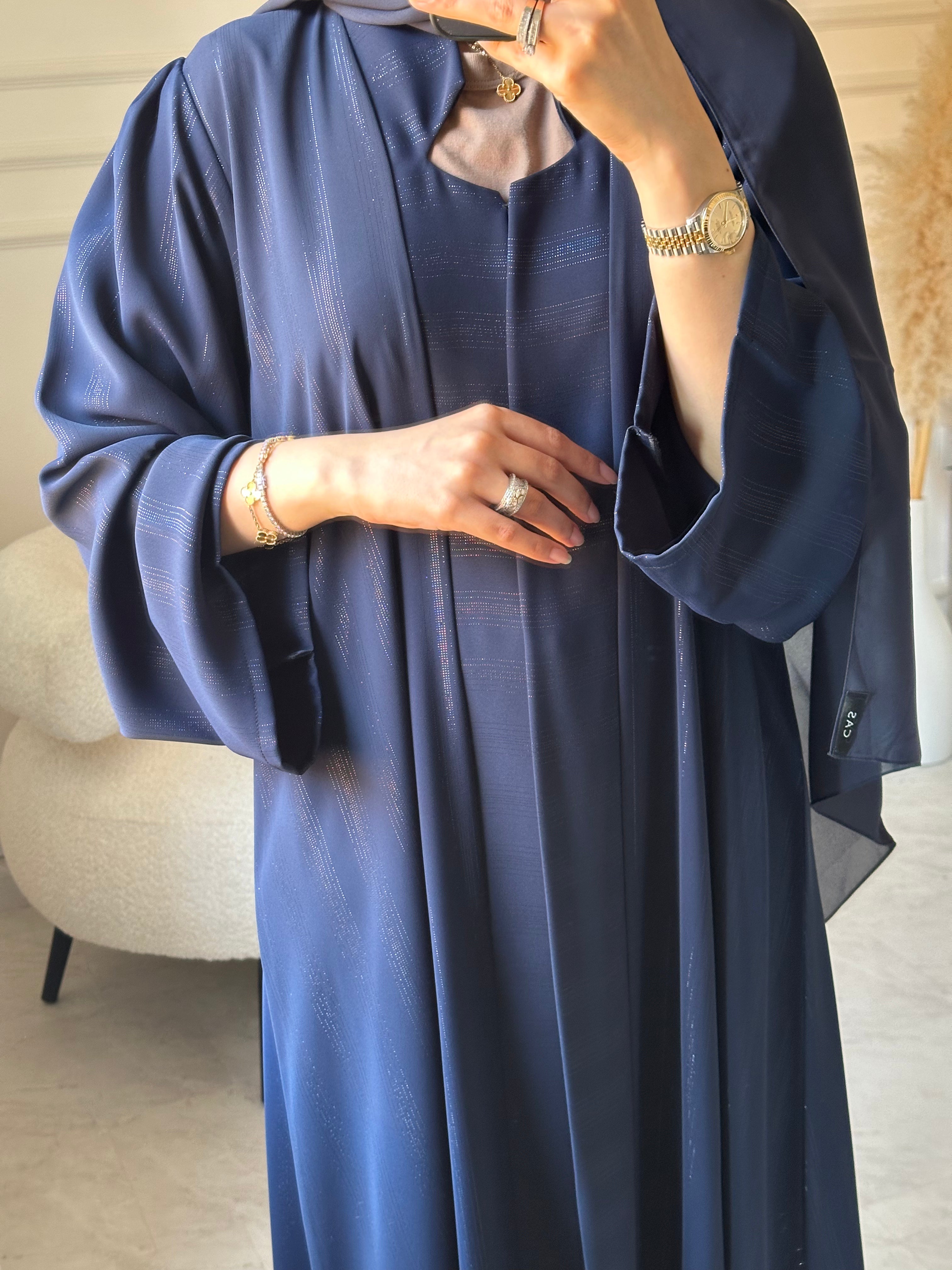 C 1516 Navy Blue Abaya
