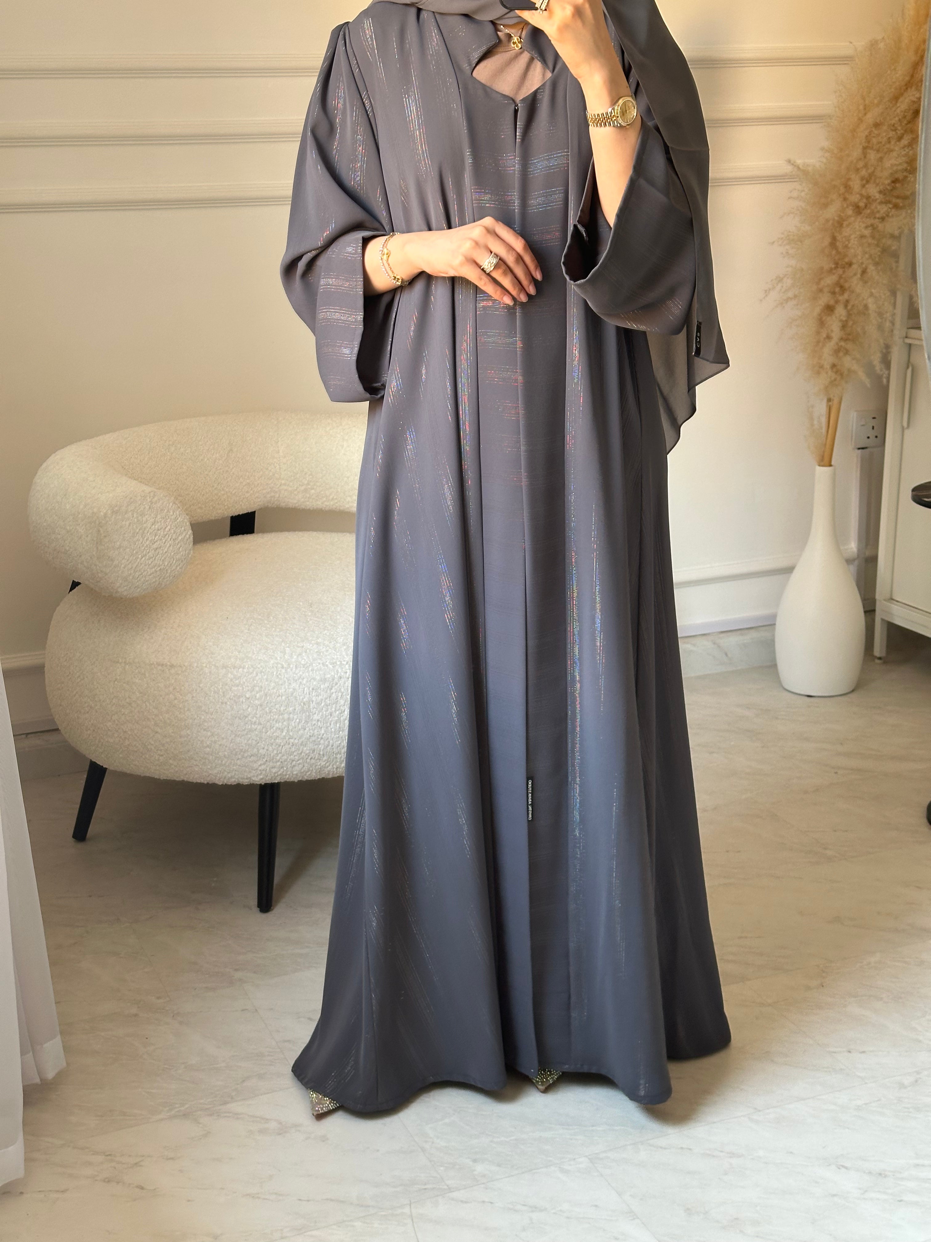 C 1518 Dark Grey Abaya