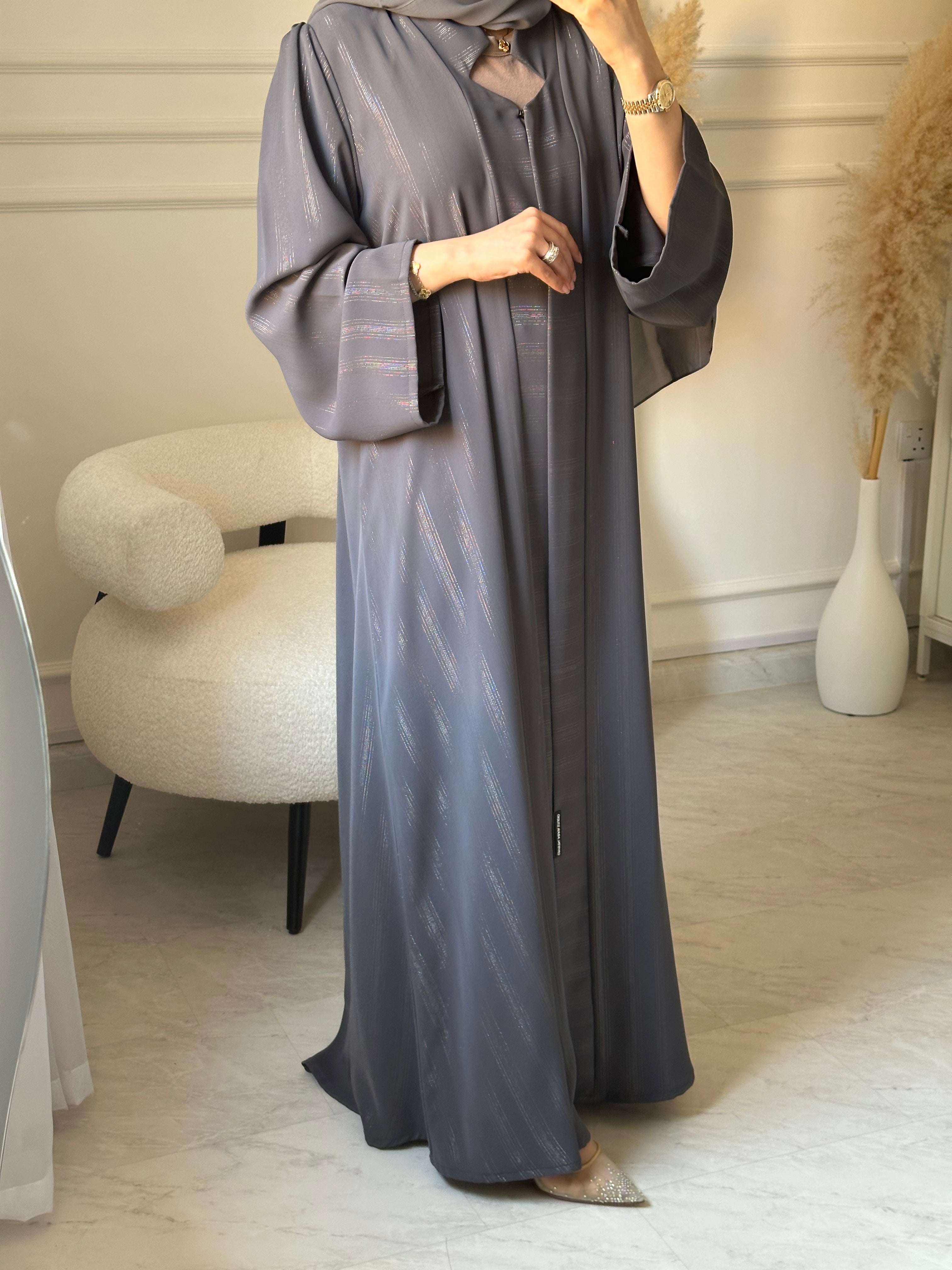 C 1518 Dark Grey Abaya