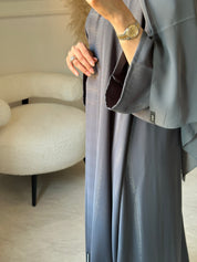 C 1518 Dark Grey Abaya