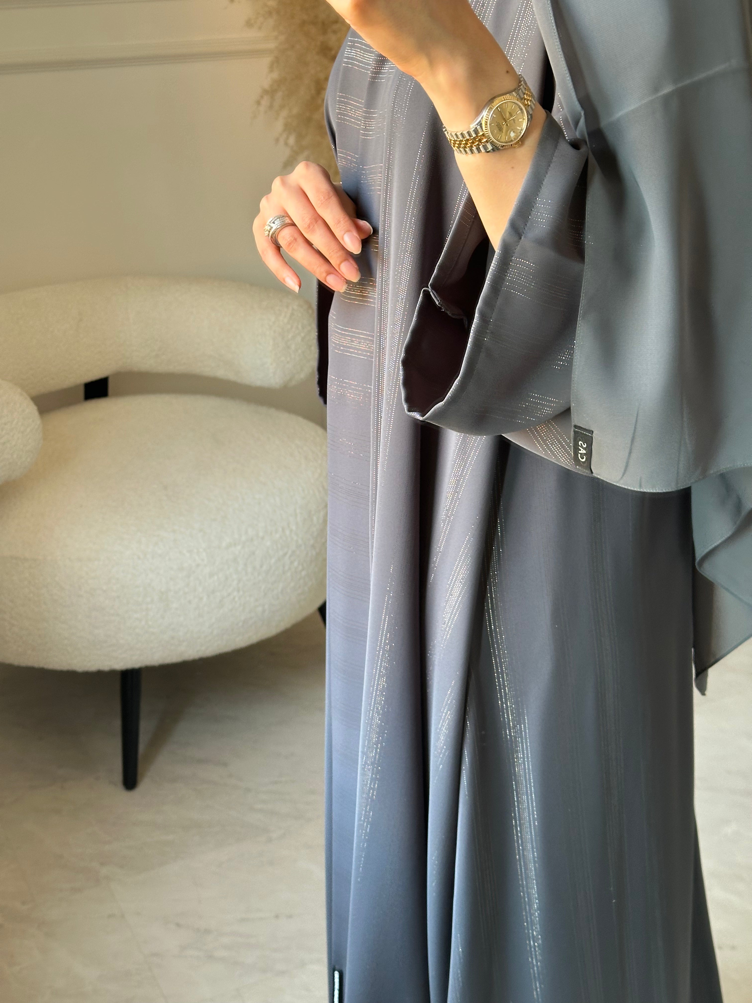 C 1518 Dark Grey Abaya