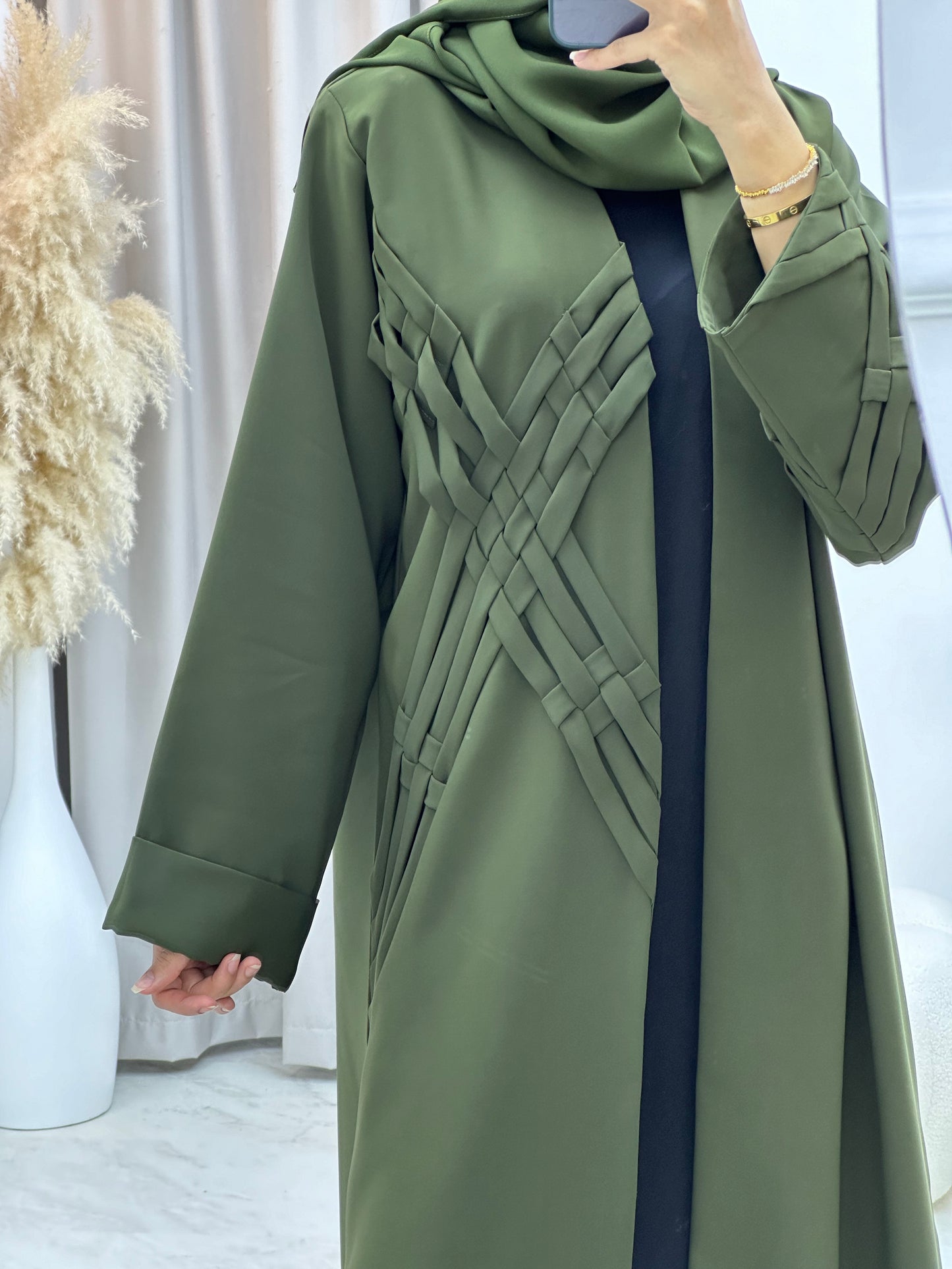 C 0284-01 Green Abaya