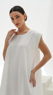 C 005 Premium White Under Abaya Dress
