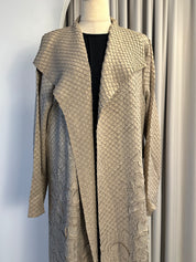 C 1718 Beige Snakeskin Abaya