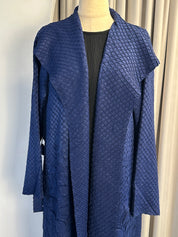 C 1719 Navy Blue Snakeskin Abaya