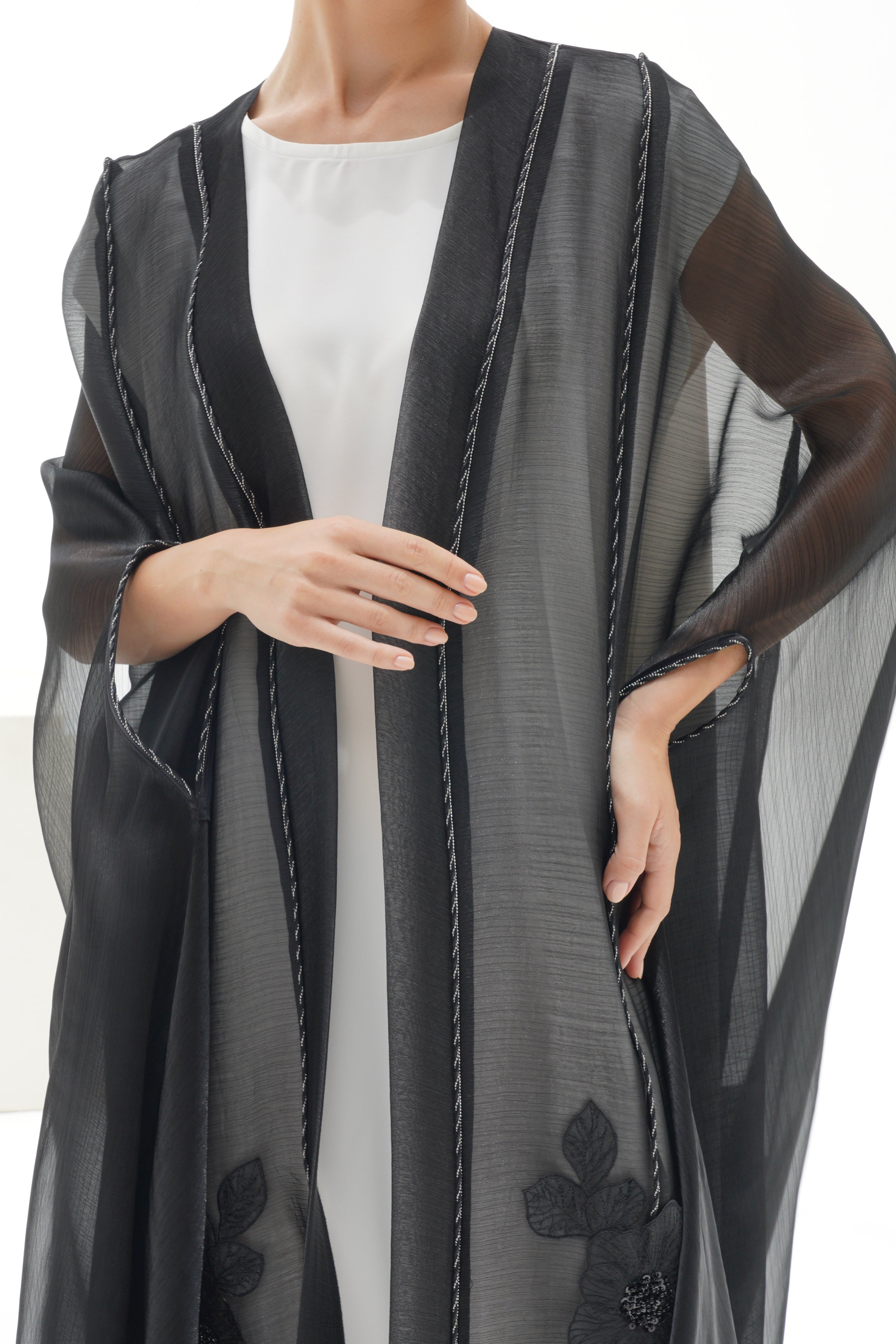 C 1128 Black Abaya - Main Image