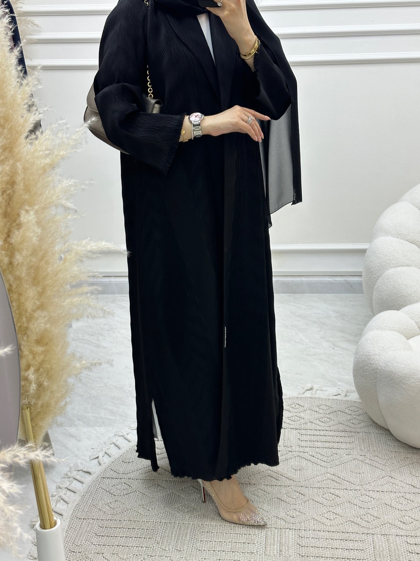 C Ramadan Black Eid Abaya Set 48