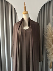 C 1516-06 Coffee Brown Abaya