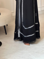 C 1047 Black Lace Abaya